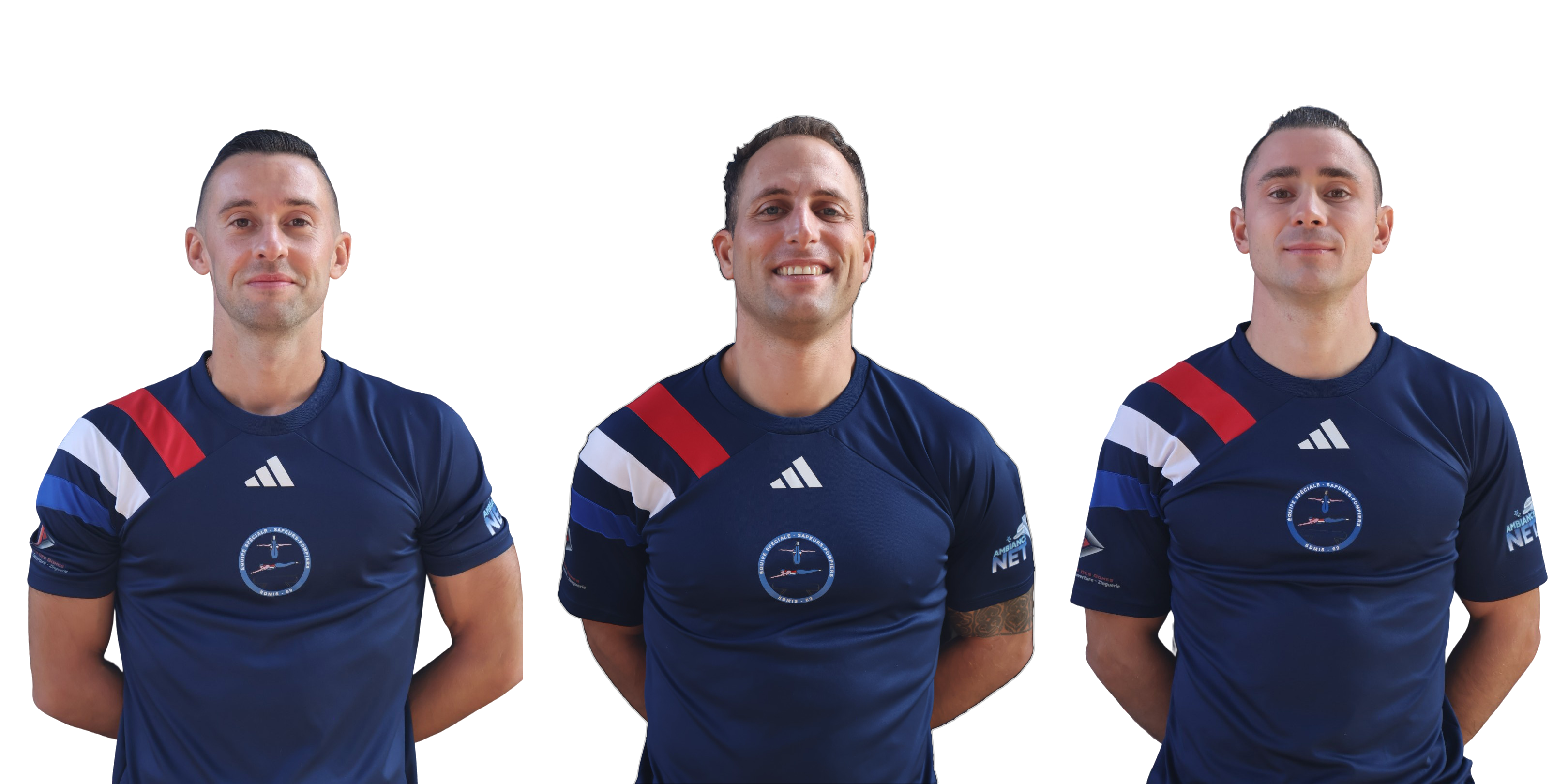 Eddy, Kelvin et Pierre, membres du bureau de l'Équipe Spéciale